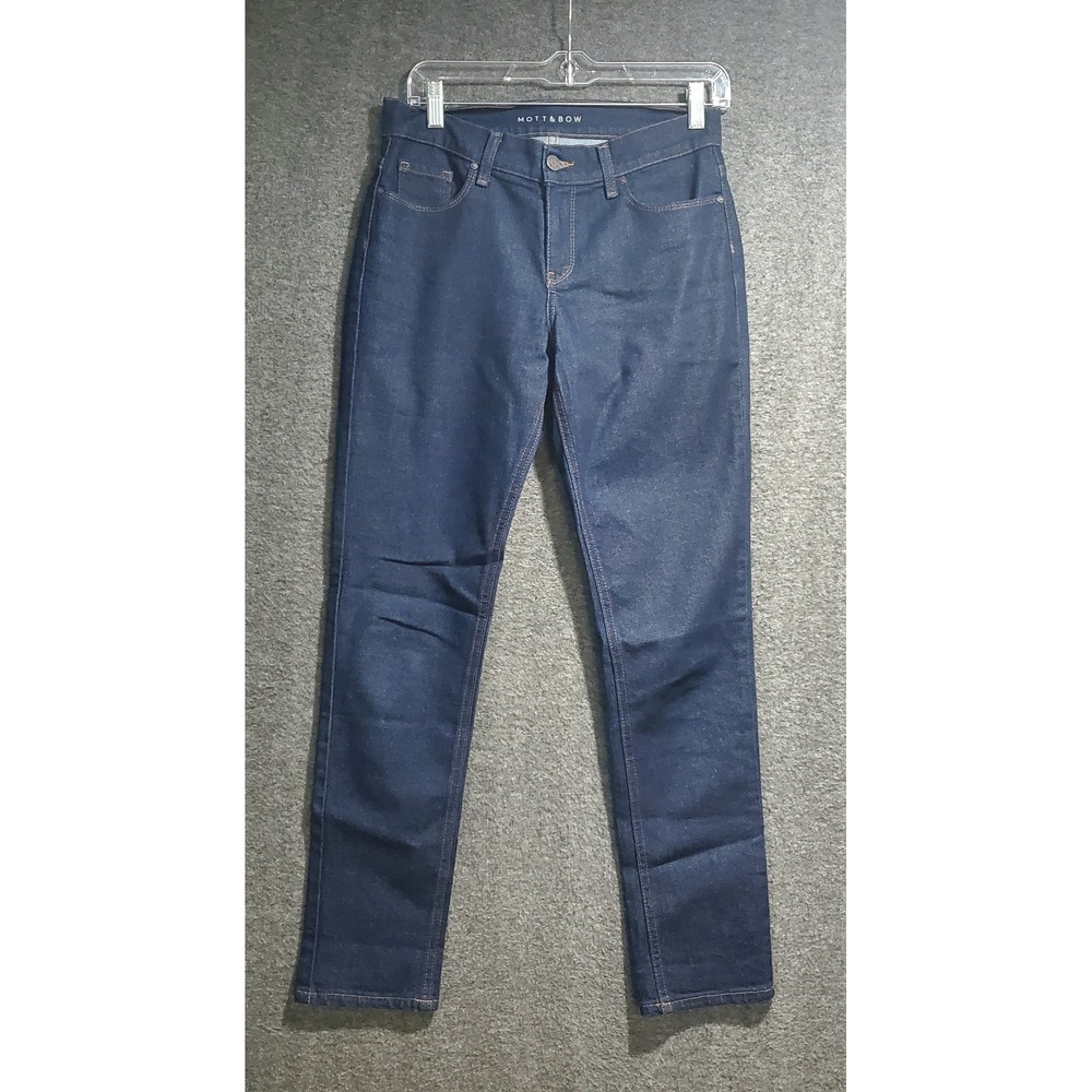 Mott And Bow Jeans Womens 26x30 (29x30) Boyfriend Fit Blue Denim Stretch EUC